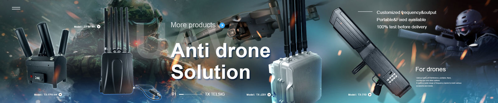 Disturbatore del segnale dei droni