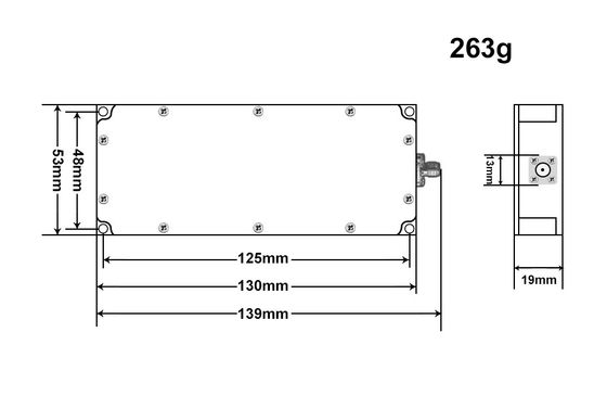 Light weight 100-400MHz  50W anti drone signal amplifier  module
