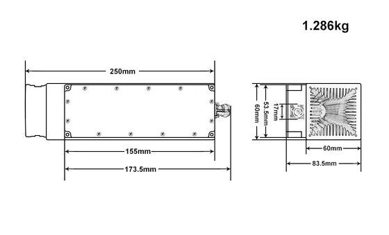 High performance aluminum material  with fans heat sink  for anti drone jammer module