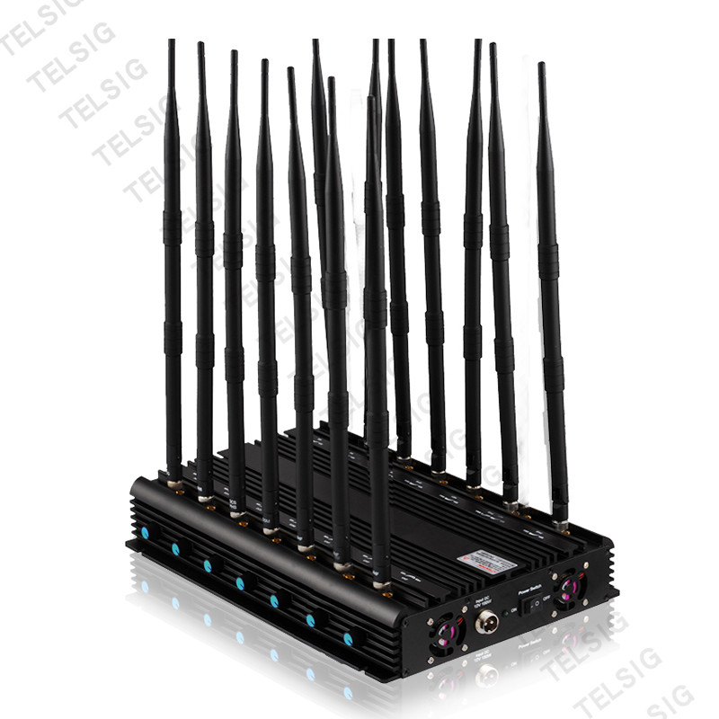 14 Channels 5G Signal Jammer For Cell Phone 2345G WiFi GPS VHF UHF Lojack