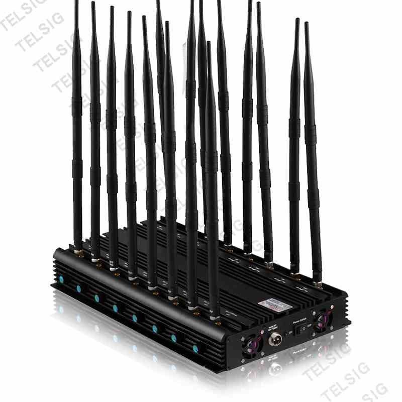 Omni Directional High Power Mobile Phone Jammer 16 Bands Multi Use Powerful